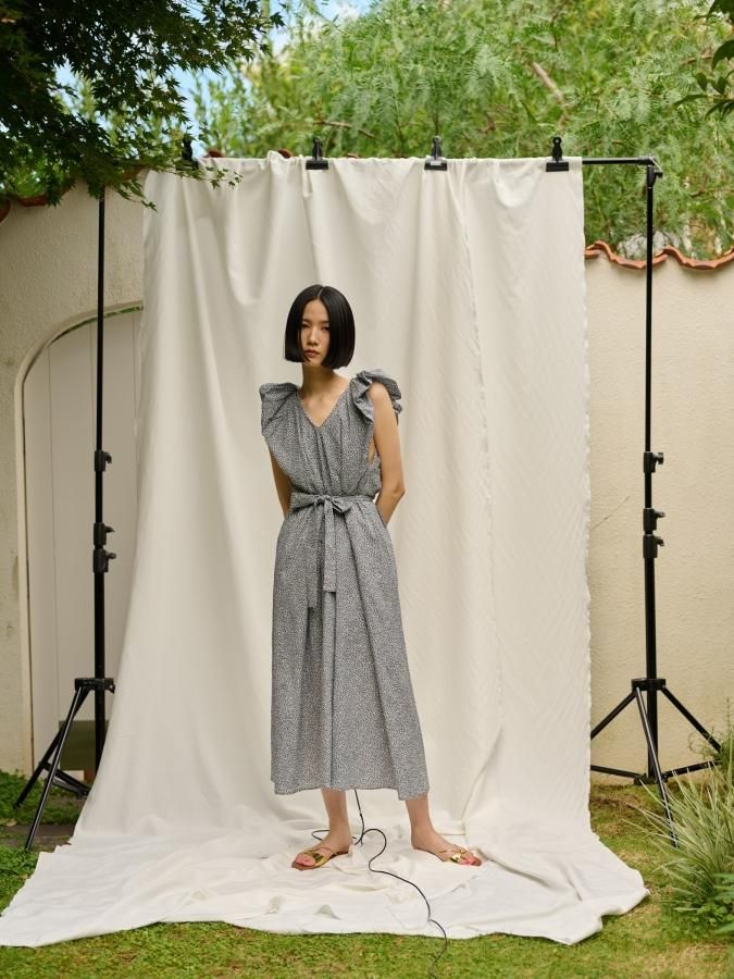Gather Shoulder Dress - ROSARYMOON OFFICIAL WEB STORE Gather Shoulder Dress - ROSARYMOON OFFICIAL WEB STORE