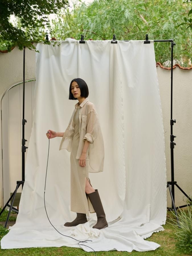 Soft Organdy Sheer Shirt - ROSARYMOON OFFICIAL WEB STORE Soft Organdy Sheer Shirt - ROSARYMOON OFFICIAL WEB STORE