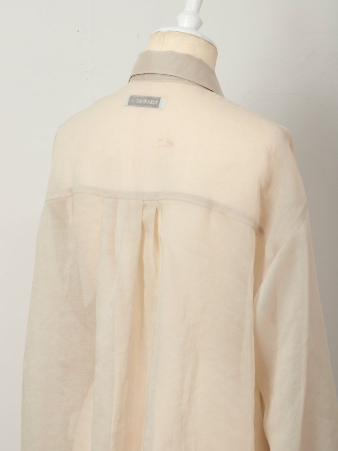 Soft Organdy Sheer Shirt - ROSARYMOON OFFICIAL WEB STORE