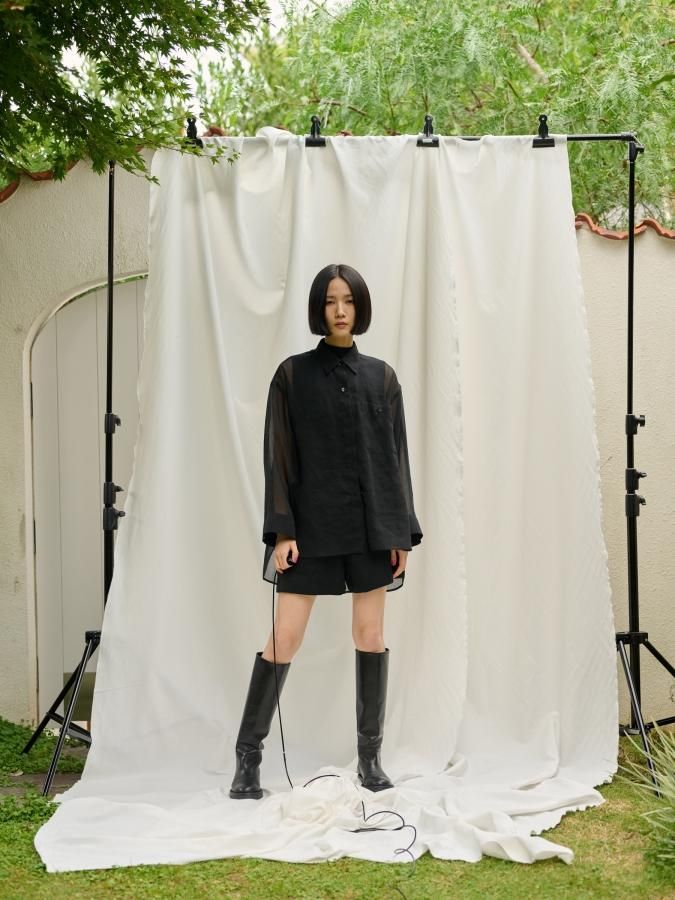 Soft Organdy Sheer Shirt - ROSARYMOON OFFICIAL WEB STORE Soft Organdy Sheer Shirt - ROSARYMOON OFFICIAL WEB STORE