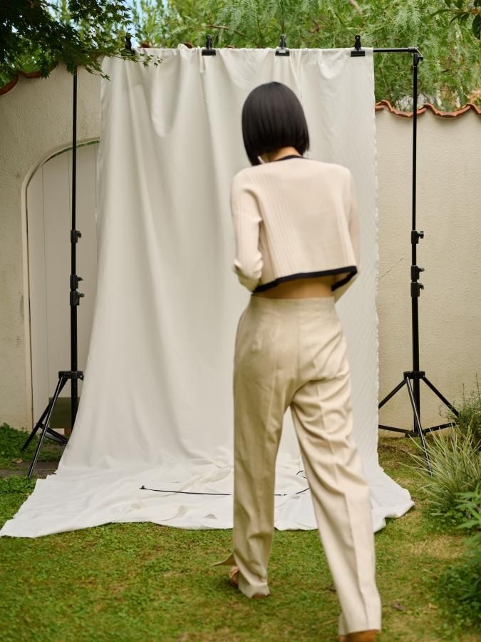 Bi-color Knit Ensemble - ROSARYMOON OFFICIAL WEB STORE