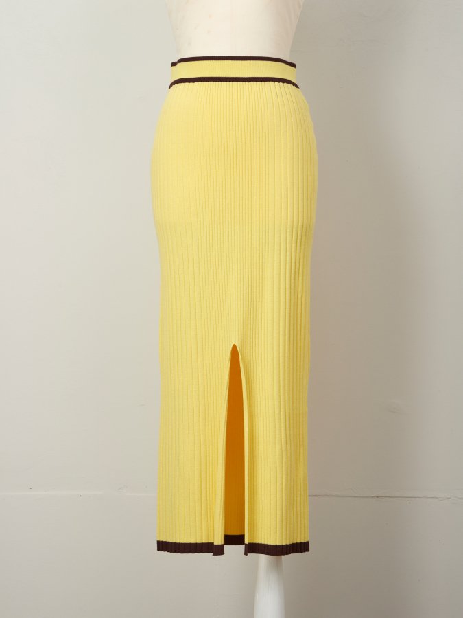 Bi-color Knit Skirt