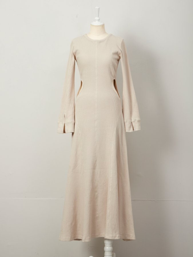 Rosarymoon Shear Knit Arm-cover Dress