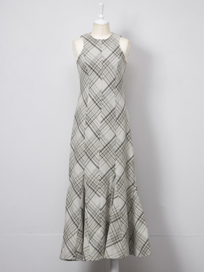 Bias Check Panel Dress