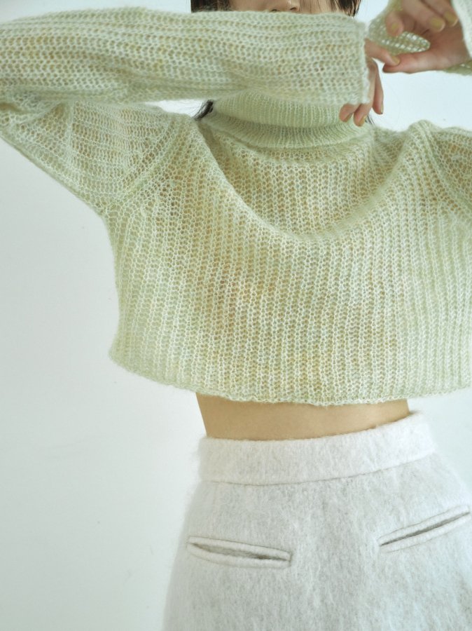 Turtle Neck Mohair Pullover