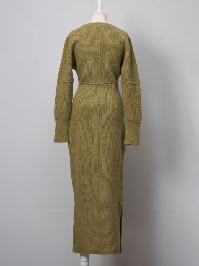 【希望者のみラッピング無料】 Open Front Alpaca Dress STORE WEB OFFICIAL ROSARYMOON - ワンピース