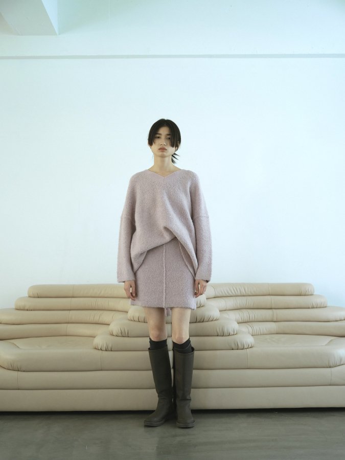 Fluffy Knit Skirt - ROSARYMOON OFFICIAL WEB STORE