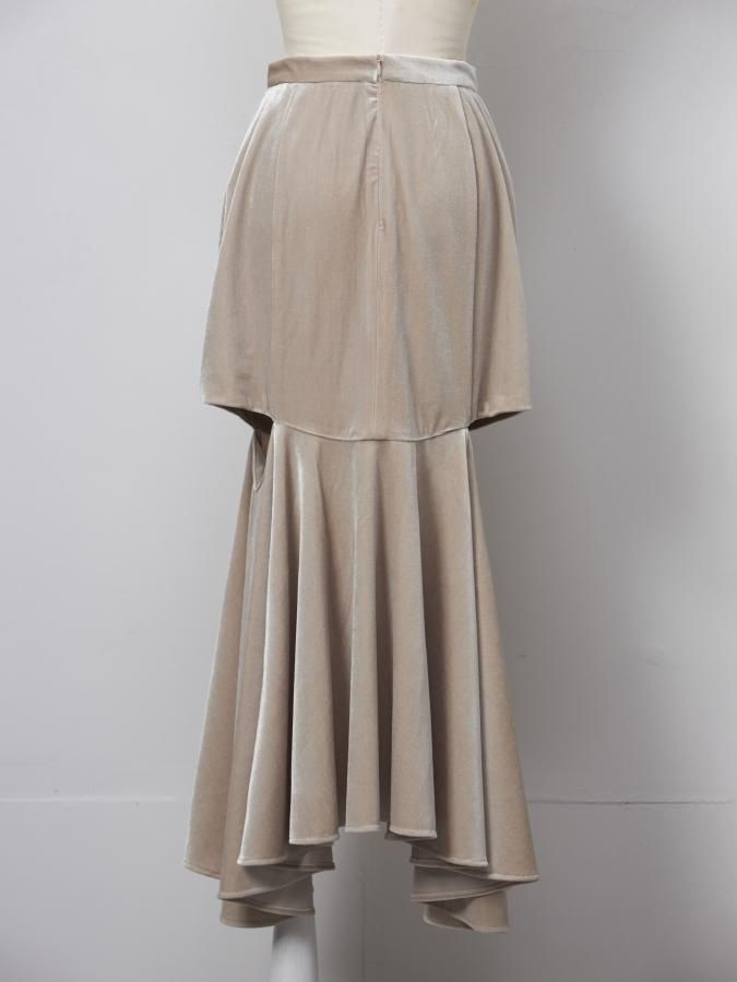 Velour Side Open Skirt - ROSARYMOON OFFICIAL WEB STORE Velour Side Open Skirt - ROSARYMOON OFFICIAL WEB STORE