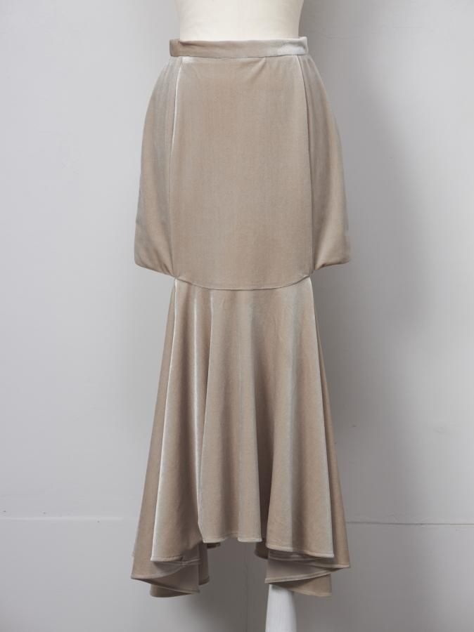 Velour Side Open Skirt
