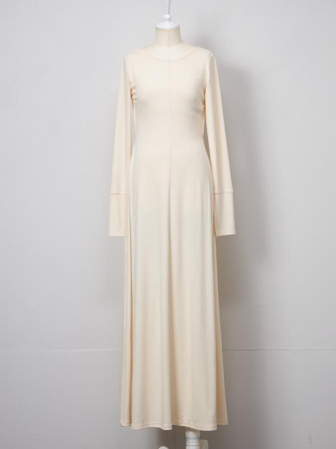 BASIC~ Back Ribbon Dress - ROSARYMOON OFFICIAL WEB STORE