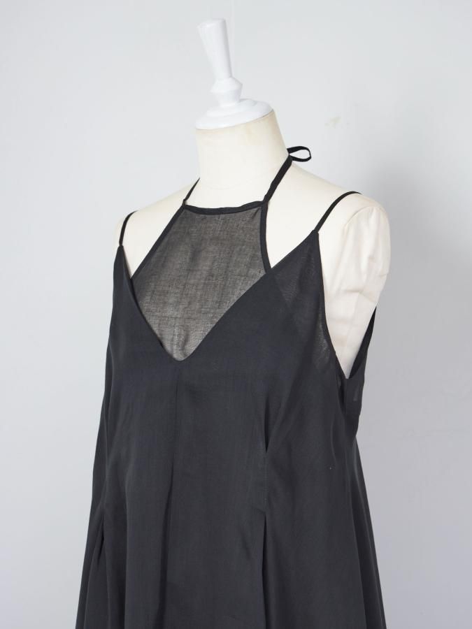Sheer Tuck＆Flare Cami Dress - ROSARYMOON OFFICIAL WEB STORE