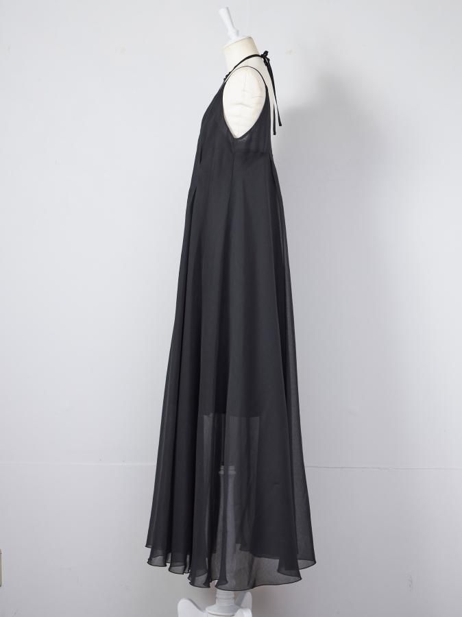 Sheer Tuck＆Flare Cami Dress - ROSARYMOON OFFICIAL WEB STORE