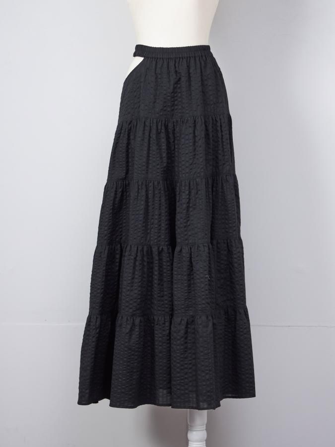Side Open Tiered Skirt - ROSARYMOON OFFICIAL WEB STORE Side Open Tiered Skirt - ROSARYMOON OFFICIAL WEB STORE