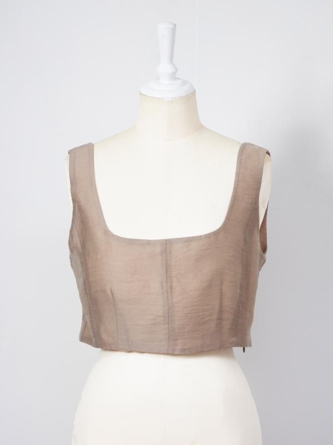 Sheer Organdy Bra Top
