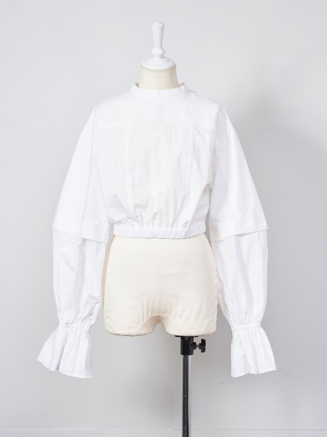 Back Open Belted Blouse