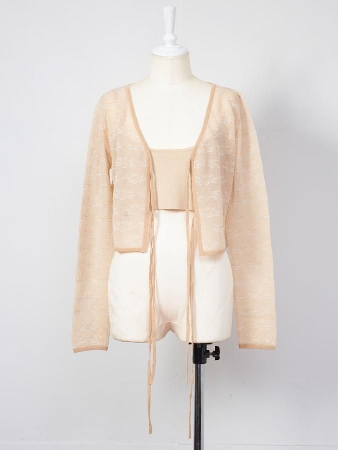 Jacquard Flower Ensemble - ROSARYMOON OFFICIAL WEB STORE