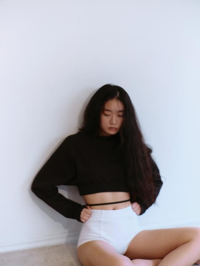 BASIC~ Short Sweat Top - ROSARYMOON OFFICIAL WEB STORE