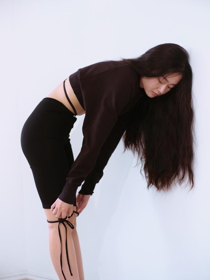 BASIC~ Ribbon Leggings - ROSARYMOON OFFICIAL WEB STORE BASIC~ Ribbon Leggings - ROSARYMOON OFFICIAL WEB STORE