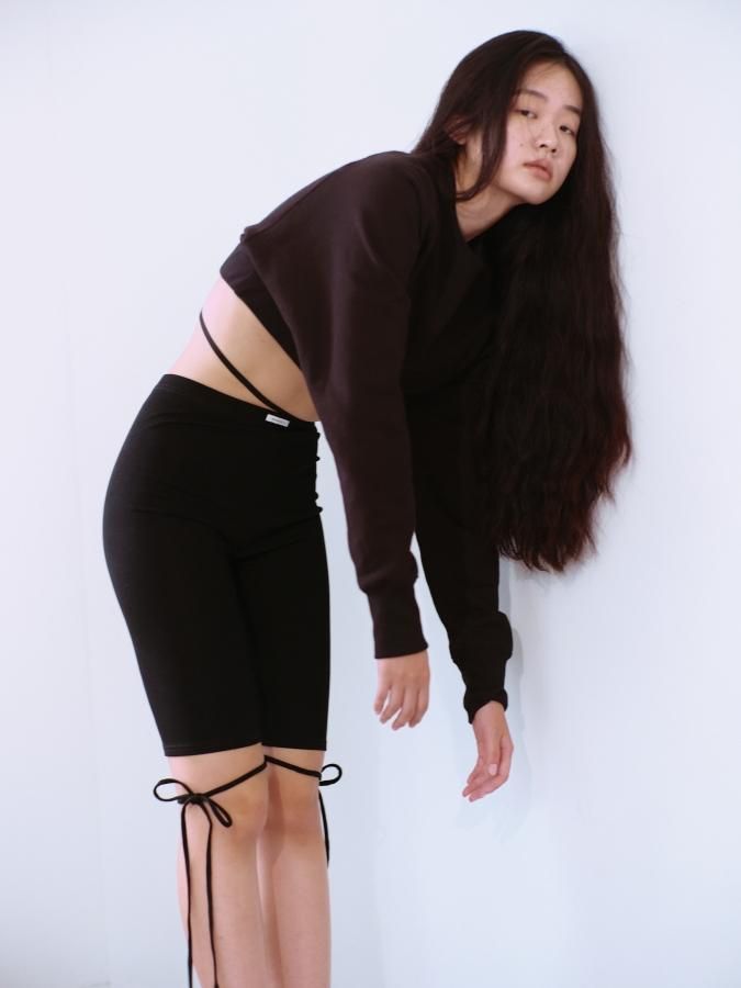 BASIC~ Ribbon Leggings - ROSARYMOON OFFICIAL WEB STORE BASIC~ Ribbon Leggings - ROSARYMOON OFFICIAL WEB STORE