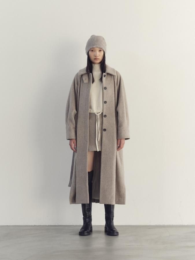 Belted Long Coat - ROSARYMOON OFFICIAL WEB STORE Belted Long Coat - ROSARYMOON OFFICIAL WEB STORE