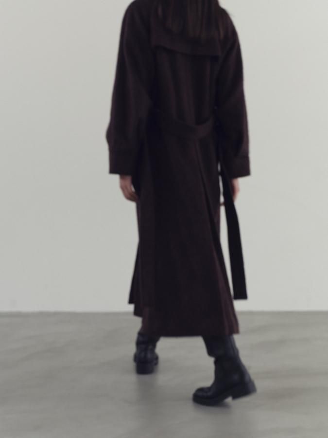 Belted Long Coat - ROSARYMOON OFFICIAL WEB STORE Belted Long Coat - ROSARYMOON OFFICIAL WEB STORE