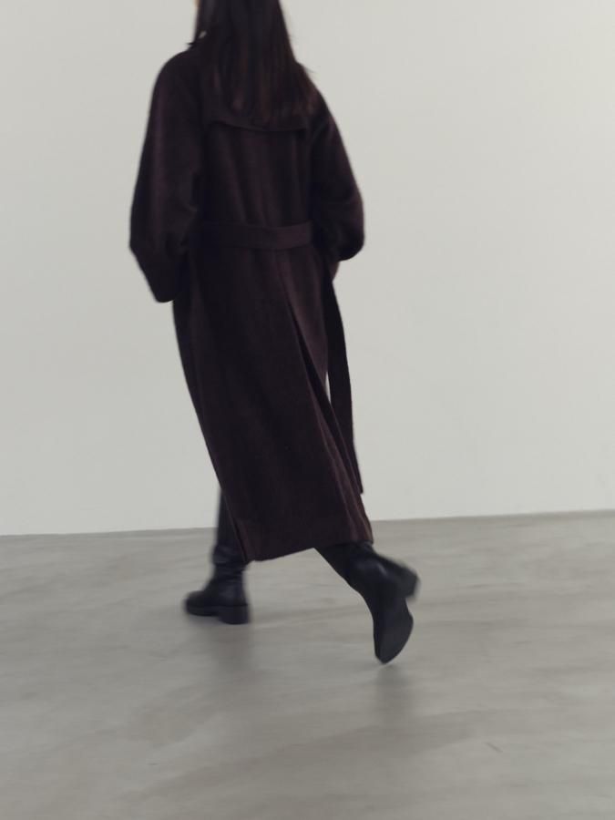 Belted Long Coat - ROSARYMOON OFFICIAL WEB STORE Belted Long Coat - ROSARYMOON OFFICIAL WEB STORE