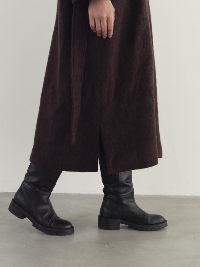 Belted Long Coat - ROSARYMOON OFFICIAL WEB STORE Belted Long Coat - ROSARYMOON OFFICIAL WEB STORE