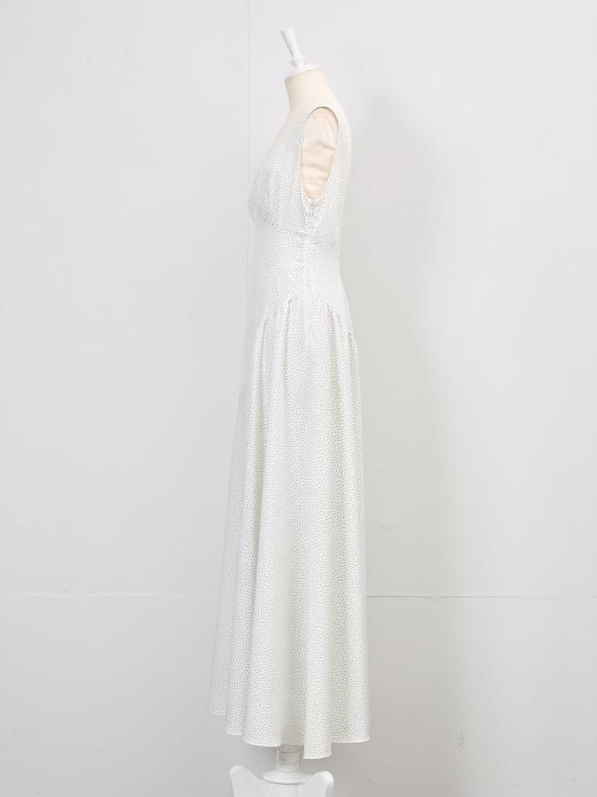 Dot Gathered Dress - ROSARYMOON OFFICIAL WEB STORE Dot Gathered Dress - ROSARYMOON OFFICIAL WEB STORE