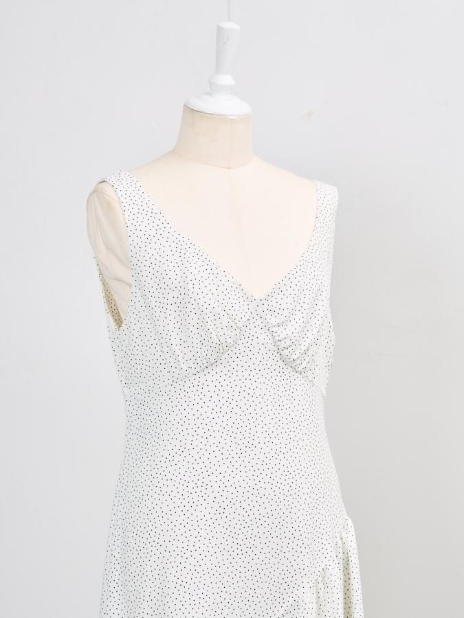 Dot Gathered Dress - ROSARYMOON OFFICIAL WEB STORE Dot Gathered Dress - ROSARYMOON OFFICIAL WEB STORE