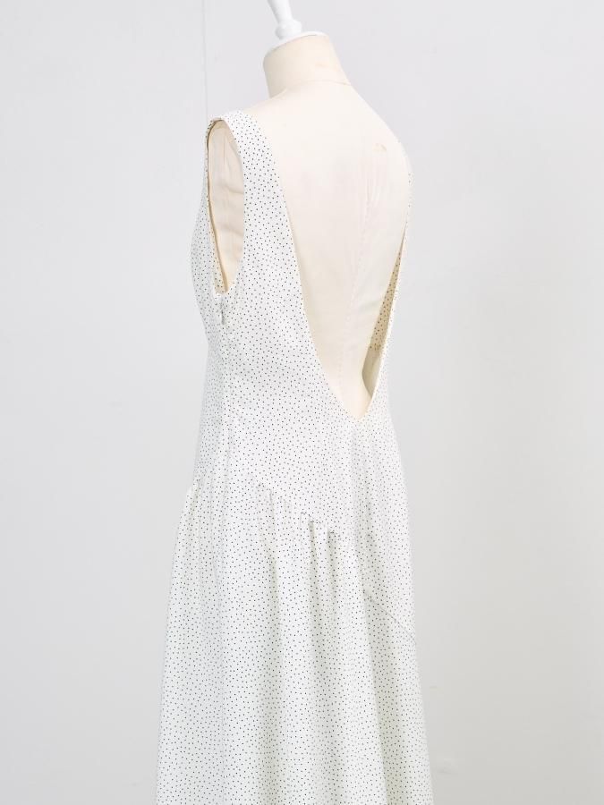Dot Gathered Dress - ROSARYMOON OFFICIAL WEB STORE Dot Gathered Dress - ROSARYMOON OFFICIAL WEB STORE