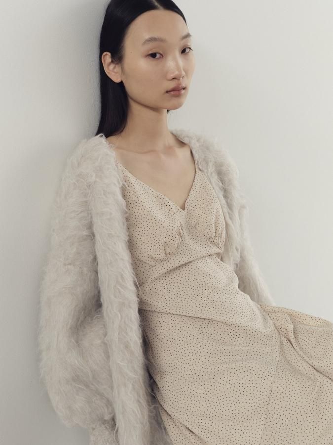 Dot Gathered Dress - ROSARYMOON OFFICIAL WEB STORE Dot Gathered Dress - ROSARYMOON OFFICIAL WEB STORE