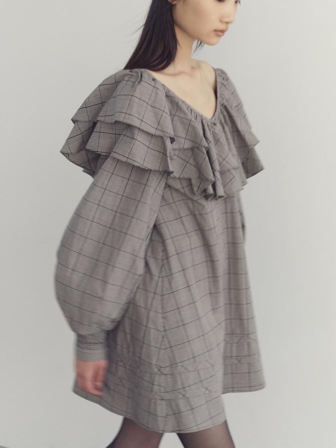 Frill Collar Glen Tunic - ROSARYMOON OFFICIAL WEB STORE Frill Collar Glen Tunic - ROSARYMOON OFFICIAL WEB STORE