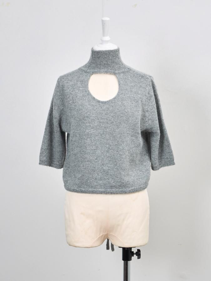 Back Open Alpaca Pullover - ROSARYMOON OFFICIAL WEB STORE