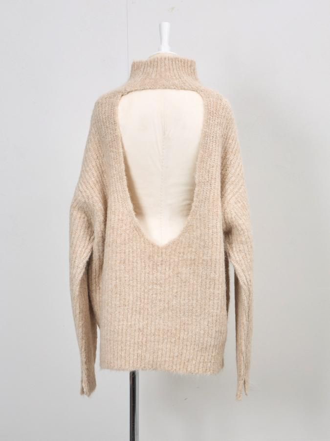 Back Open Alpaca Pullover - ROSARYMOON OFFICIAL WEB STORE Back Open Alpaca Pullover - ROSARYMOON OFFICIAL WEB STORE