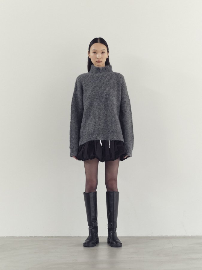 Back Open Alpaca Pullover - ROSARYMOON OFFICIAL WEB STORE