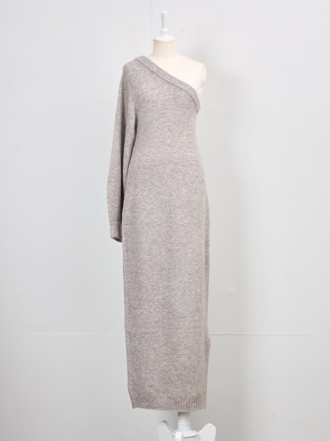 One-shoulder Knit Dress - ROSARYMOON OFFICIAL WEB STORE One-shoulder Knit Dress - ROSARYMOON OFFICIAL WEB STORE