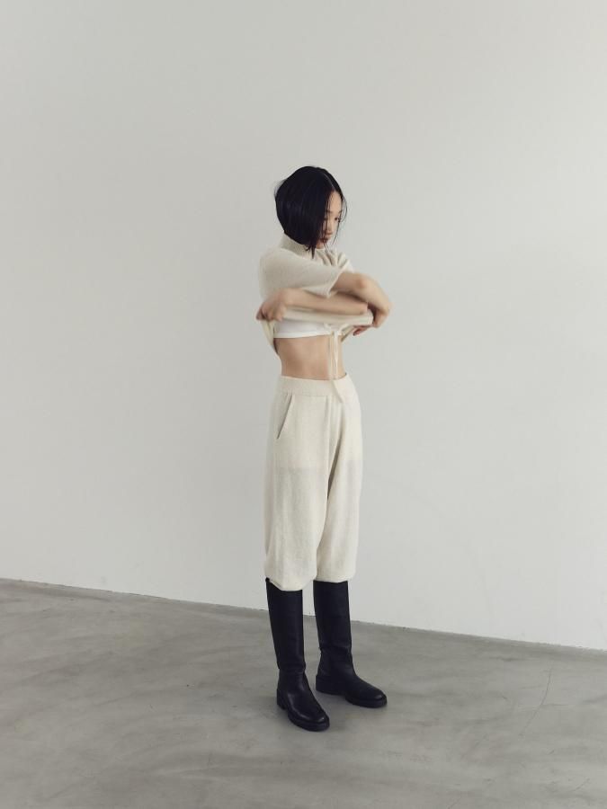 Baby Alpaca Knit Pants - ROSARYMOON OFFICIAL WEB STORE