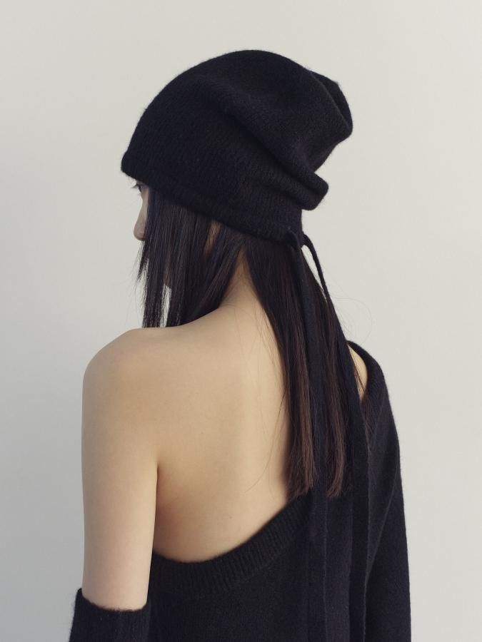 【35％OFF】 ROSARYMOON - Beanie Knit Bucktail OFFICIAL STORE WEB 帽子