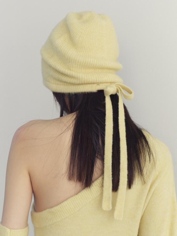 Bucktail Knit Beanie - ROSARYMOON OFFICIAL WEB STORE Bucktail Knit Beanie - ROSARYMOON OFFICIAL WEB STORE