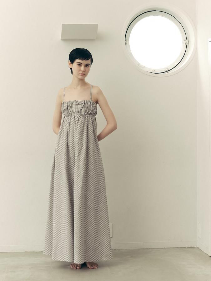 Bust Gathered Cami Dress - ROSARYMOON OFFICIAL WEB STORE