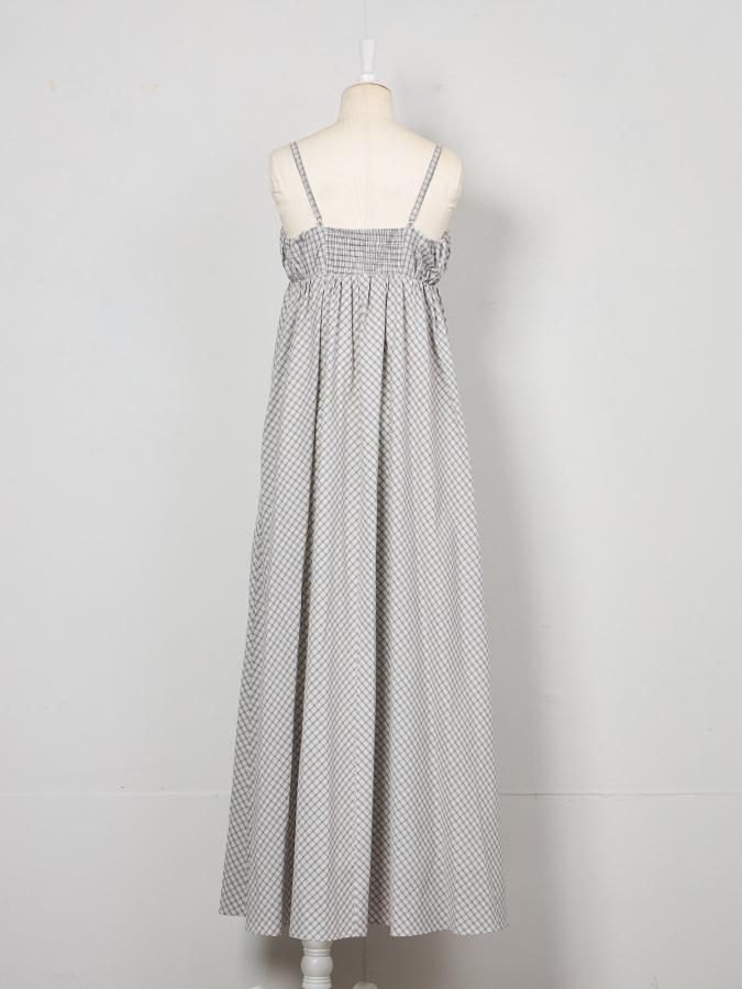 rosarymoon ワンピース Dot Gathered Dress One-shoulder Knit Dress - ROSARYMOON OFFICIAL WEB STORE
