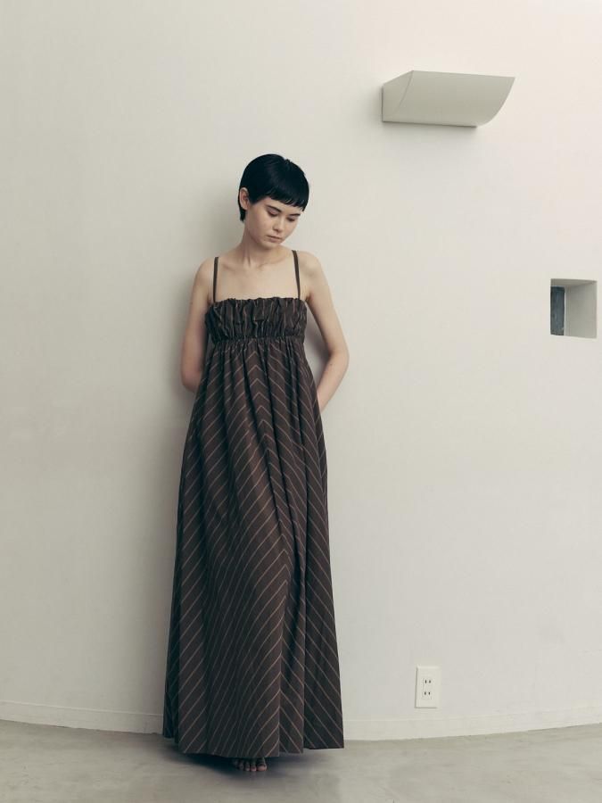 Bust Gathered Cami Dress - ROSARYMOON OFFICIAL WEB STORE