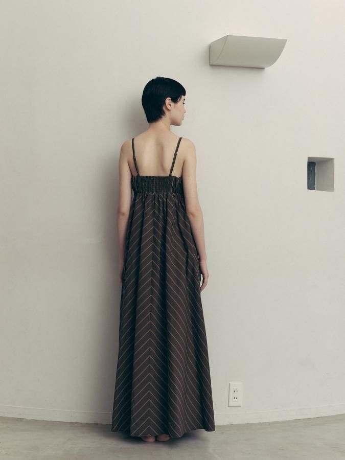 Bust Gathered Cami Dress - ROSARYMOON OFFICIAL WEB STORE