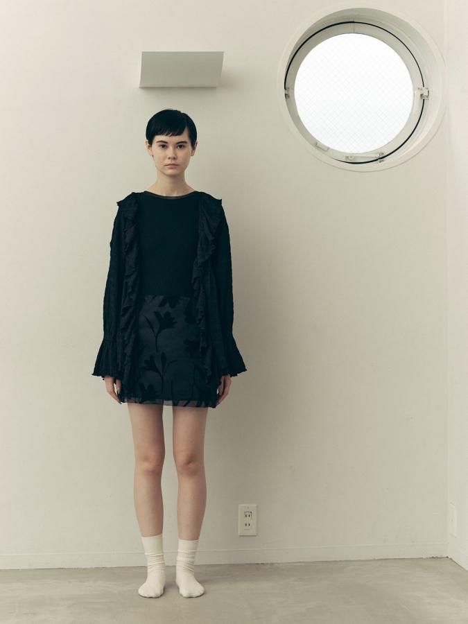 Frill Collar Glen Tunic - ROSARYMOON OFFICIAL WEB STORE