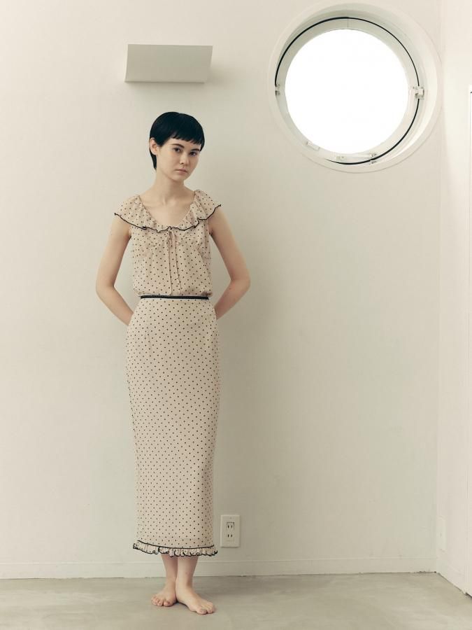 Dot Frill Skirt - ROSARYMOON OFFICIAL WEB STORE Dot Frill Skirt - ROSARYMOON OFFICIAL WEB STORE