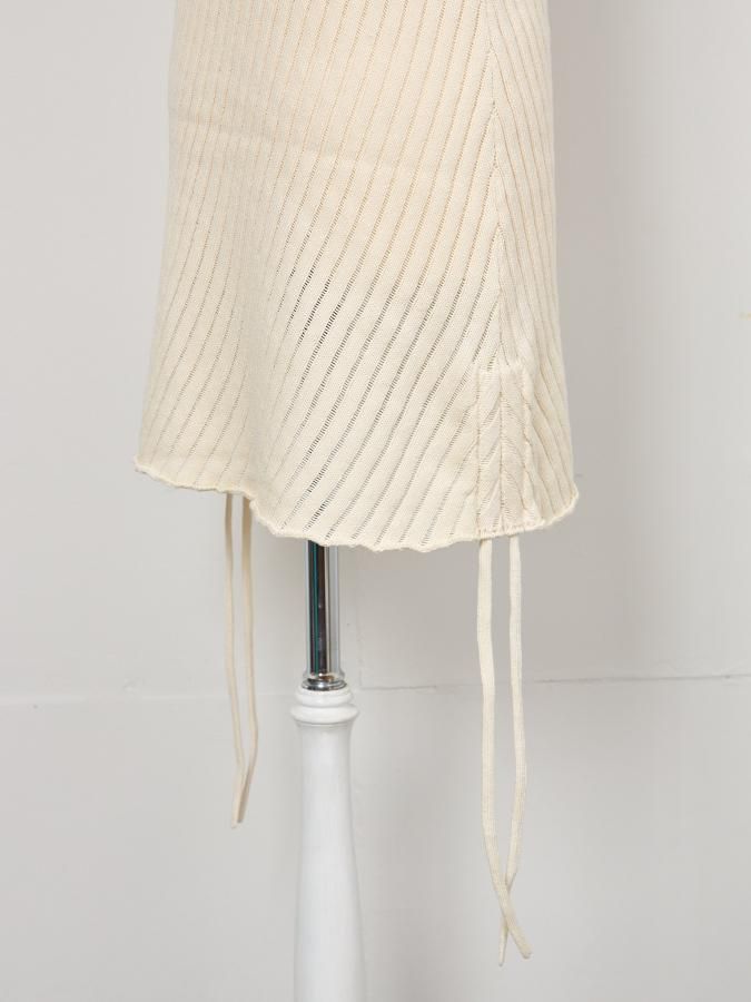 Slub Knit Asymmetry Tunic - ROSARYMOON OFFICIAL WEB STORE