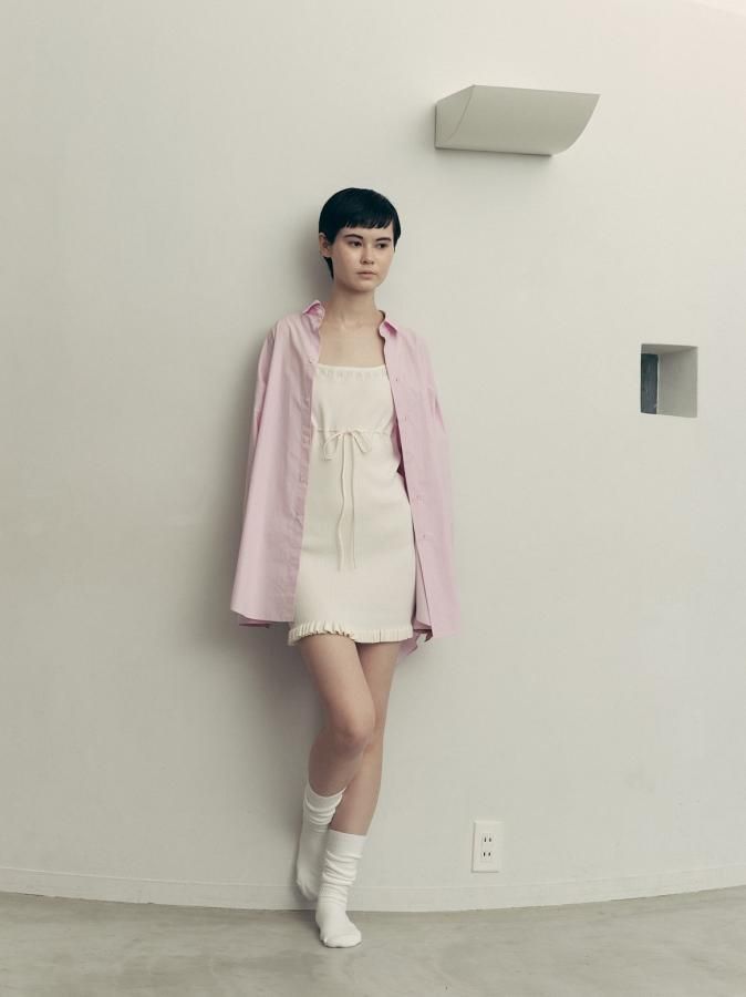 ワンピース rosarymoon Frill Hem Cami Knit DressNAVY Frill Hem Cami Knit Dress - ROSARYMOON OFFICIAL WEB STORE