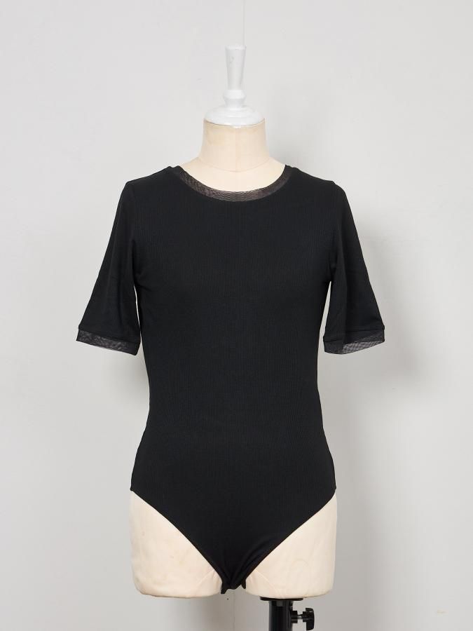 Turtle Neck Pique Leotard - ROSARYMOON OFFICIAL WEB STORE