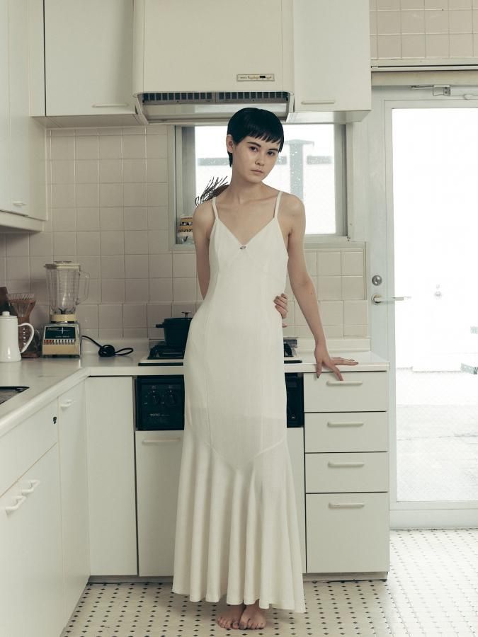 ワンピース rosarymoon Eyelet Rib Cami Dress Eyelet Rib Cami Dress - ROSARYMOON OFFICIAL WEB STORE