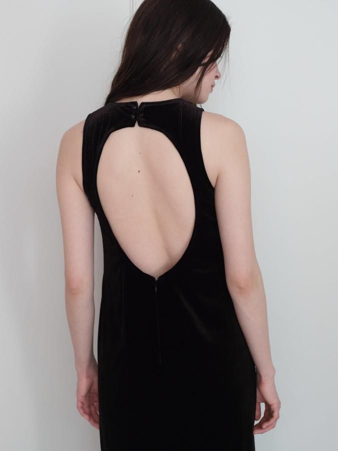 ワンピース Rosarymoon Back Open Velor Dress Back Open Velor Dress - ROSARYMOON OFFICIAL WEB STORE